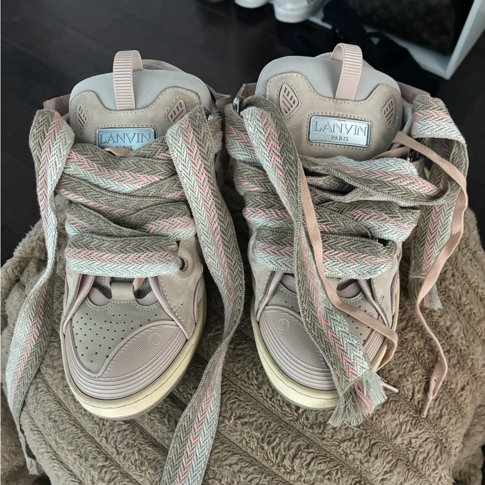 Lanvin Men's Curb Chunky Leather
Sneakers - EU43/US10